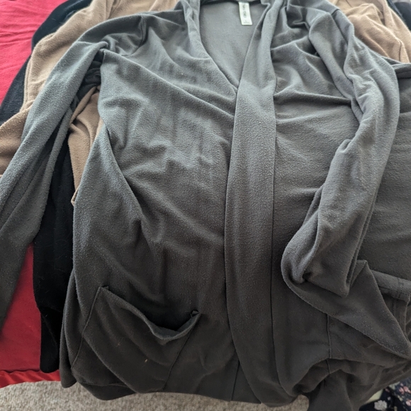 Zenana long open front cardigans - Picture 3 of 3